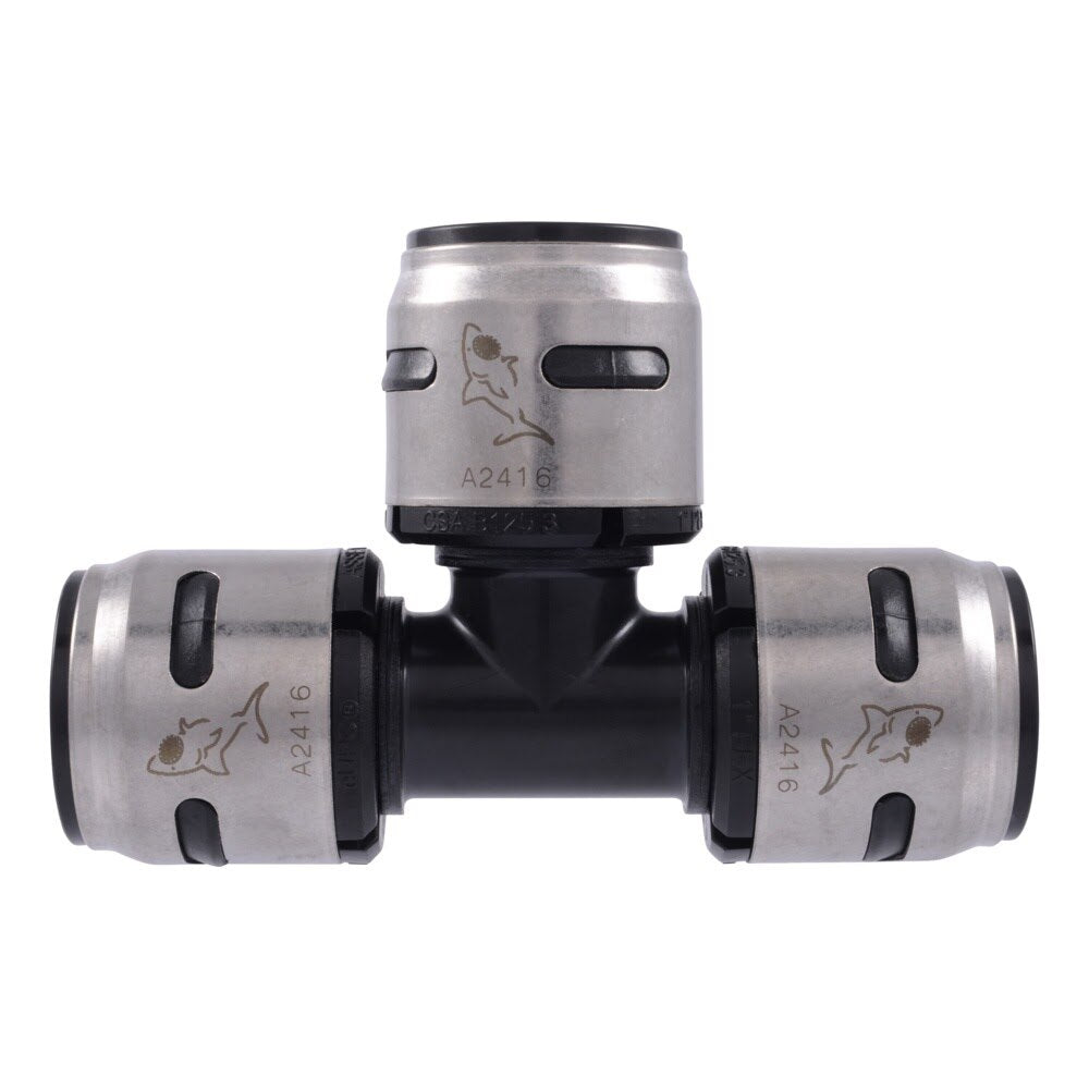 SharkBite K374WP2 1 in x 1 in x 1 in EvoPEX Push-to-Connect PEX Tee Fitting (2 Pack) - 2