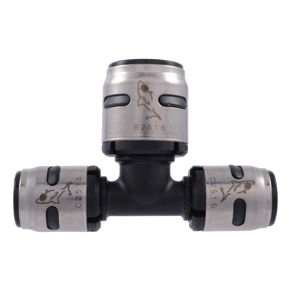 SharkBite K408WP3 1/2 in. x 1/2 in. x 3/4 in. EvoPEX Push to Connect Reducing Tee (3 Pack) - 2