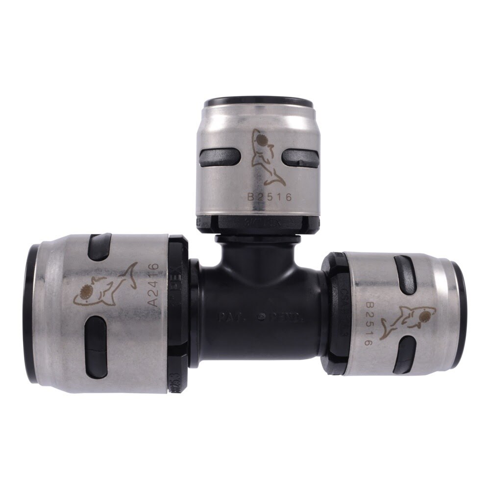SharkBite K414WP2 1 in. x 3/4 in. x 3/4 in. EvoPEX Reducing Tee for PEX (2 Pack) - 2