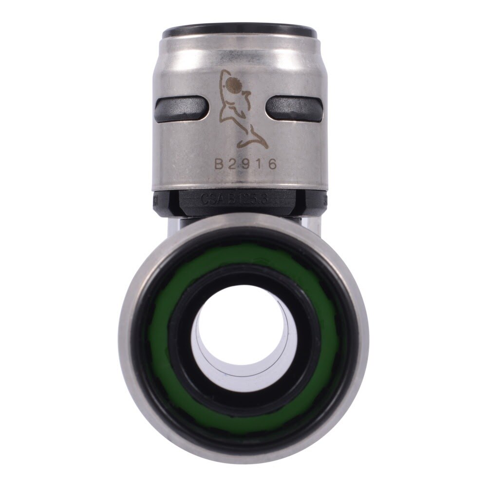SharkBite K416WP2 1 in. x 1 in. x 3/4 in. EvoPEX Push to Connect Reducing Tee for PEX Pipe (2 Pack) - 3