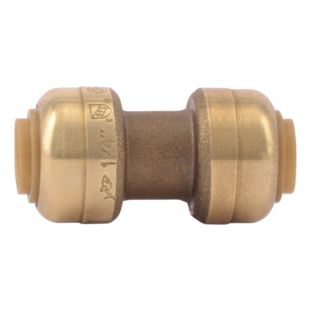 SharkBite U004LFA 1/4 in x 1/4 in Push to Connect Brass Coupling for 3/8 in OD Pipe - 2