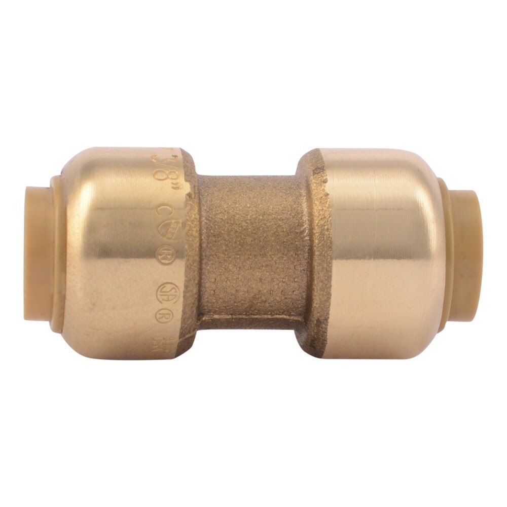 SharkBite U006LFA 3/8 in. x 3/8 in. Push-to-Connect Brass Coupling Fitting for 1/2 in. OD Pipe - 2