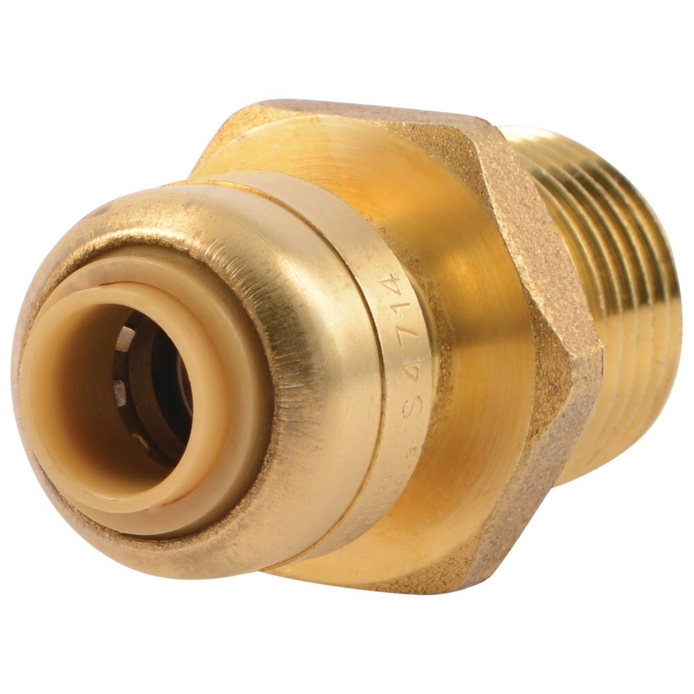SharkBite U110LFA 1/4 in x 1/2 in MNPT Push to Connect Reducing Male Adapter
