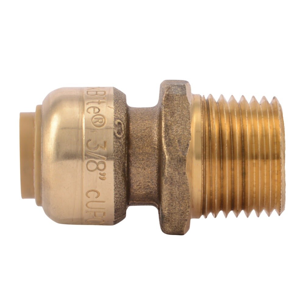 SharkBite U118LFA 3/8 in. x 1/2 in. OD Push-to-Connect x 1/2 in. MNPT Brass Reducing Adapter - 2