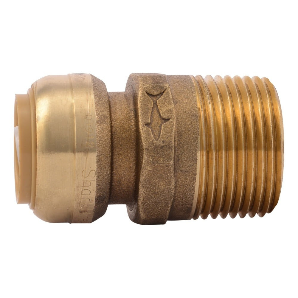 SharkBite U139LFA 3/4 in x 1 in Push-to-Connect x MNPT Brass Adapter Fitting - 2