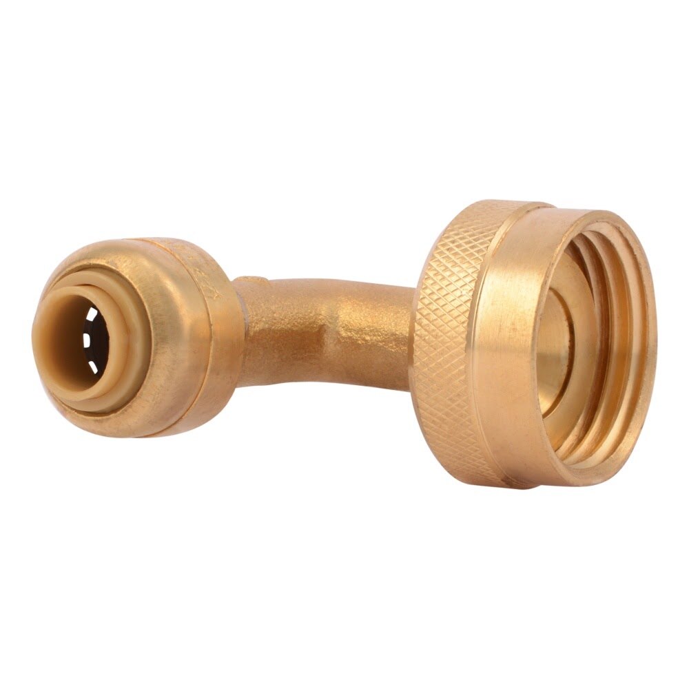 SharkBite U2276LFA 1/4 in. 3/8 in. OD x 3/4 in. Push-to-Connect Garden Hose Thread Elbow Fitting