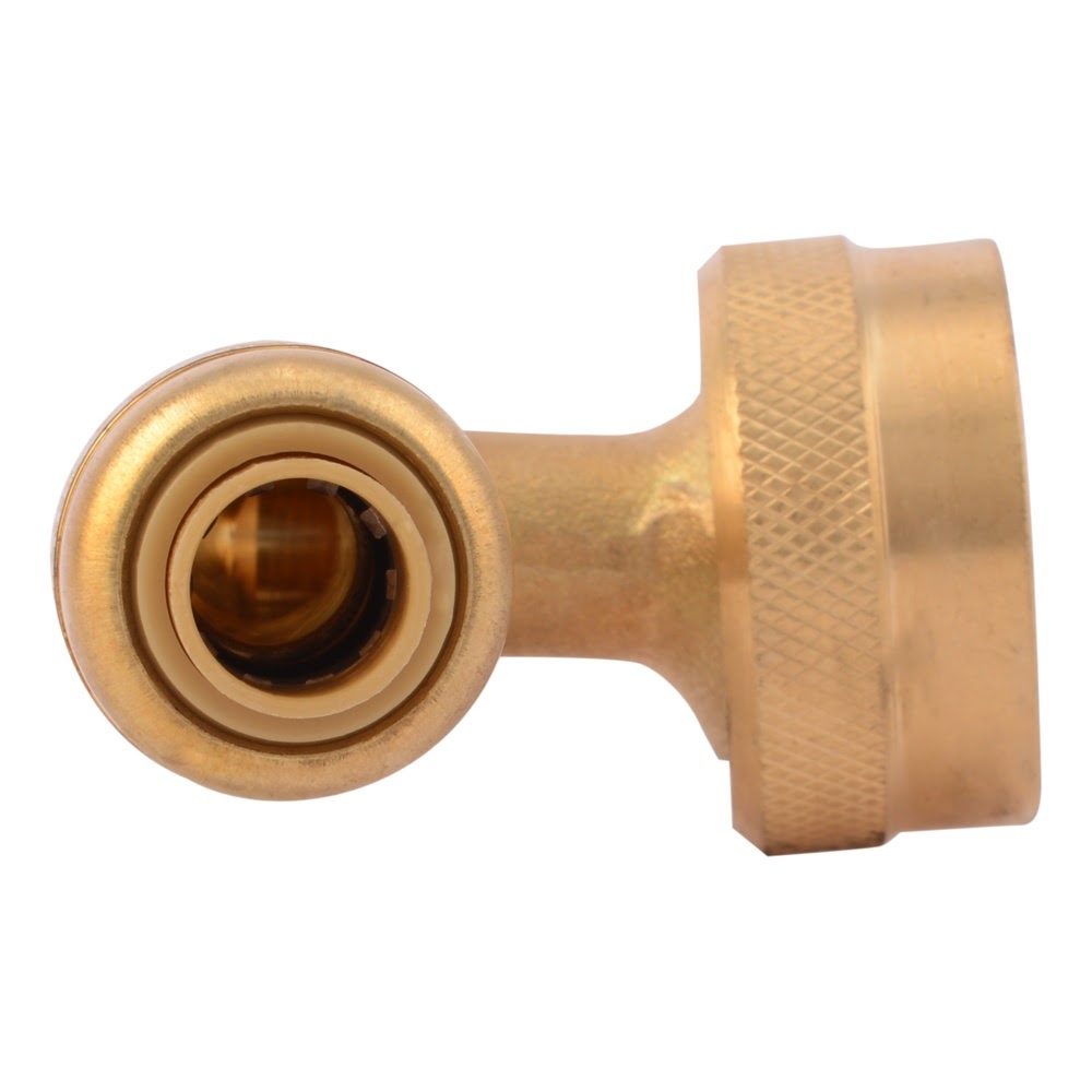 SharkBite U2276LFA 1/4 in. 3/8 in. OD x 3/4 in. Push-to-Connect Garden Hose Thread Elbow Fitting - 3