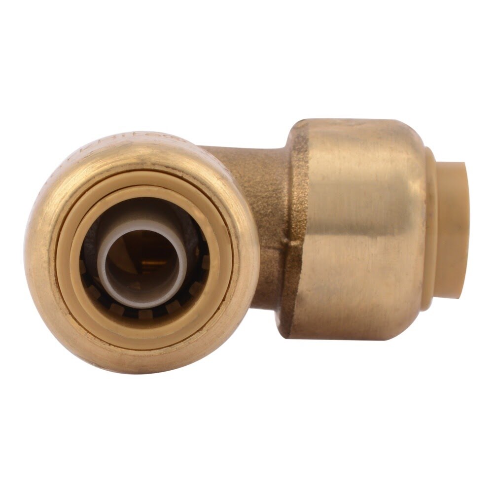 SharkBite U246LFA 3/8 in. x 3/8 in. Push-to-Connect Brass 90 Degree Elbow Fitting - 3