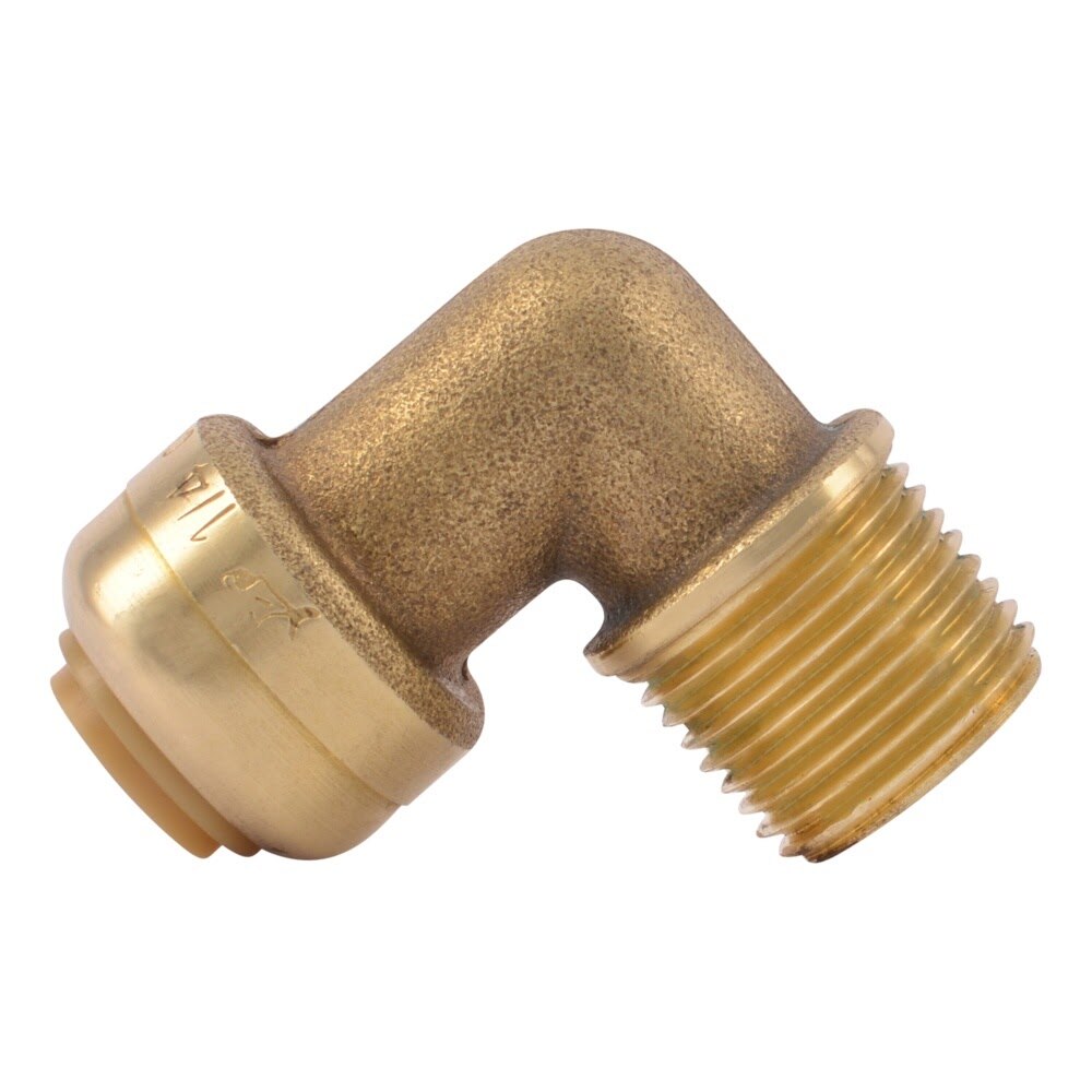 SharkBite U276LFA 1/4 in. (3/8 in. OD) x 3/8 in. MNPT Push to Connect Dishwasher Elbow - 2