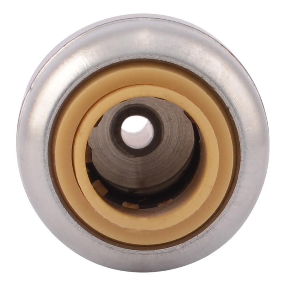 SharkBite U3524LFA 1/4 in x 1/4 in Push to Connect Compression Stop Valve Connector for 3/8 in OD PEX - 3