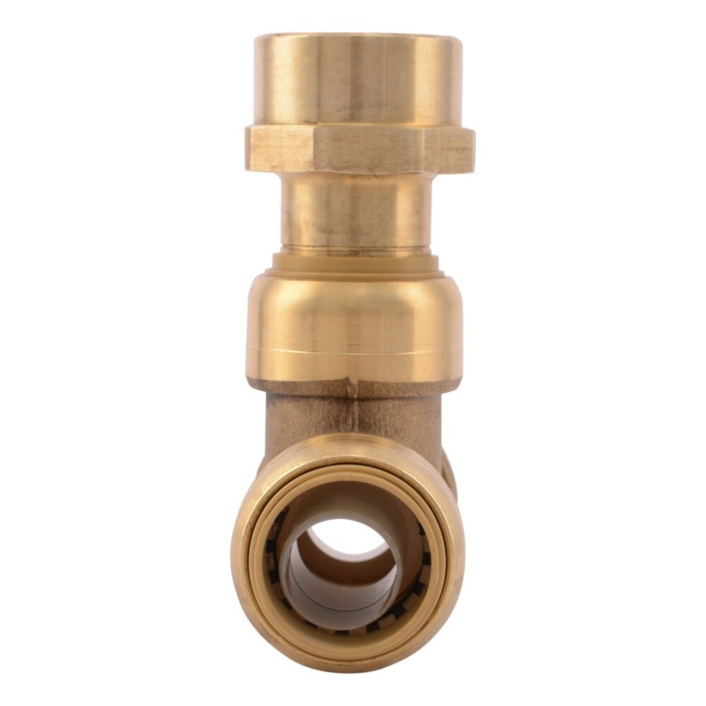 SharkBite U462LF 3/4 in x 3/4 in x 3/4 in Push to Connect FNPT Lead Free Brass Tee Fitting - 3