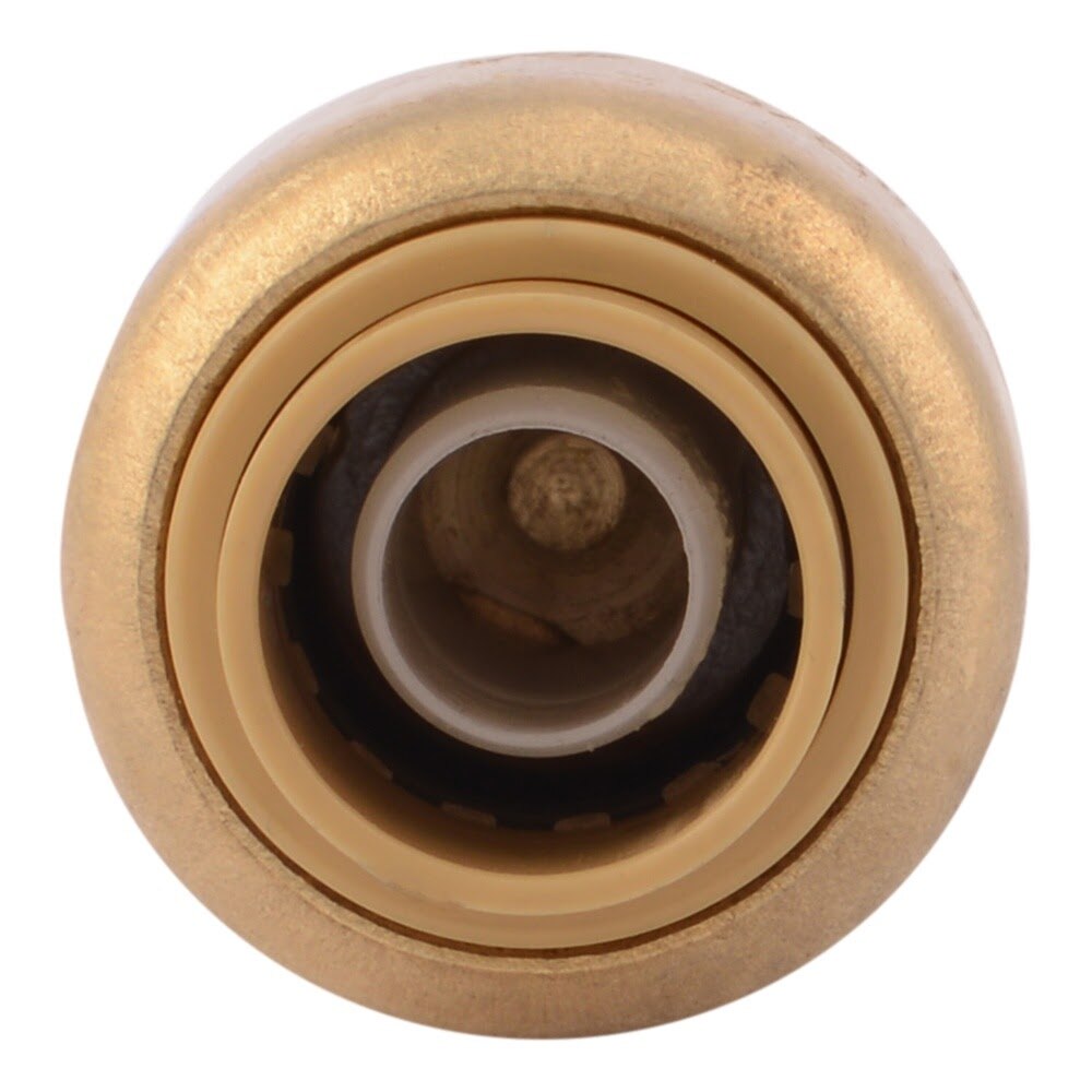 SharkBite U512LFA 3/8 in 1/2 in OD Push to Connect Brass End Stop Fitting - 3