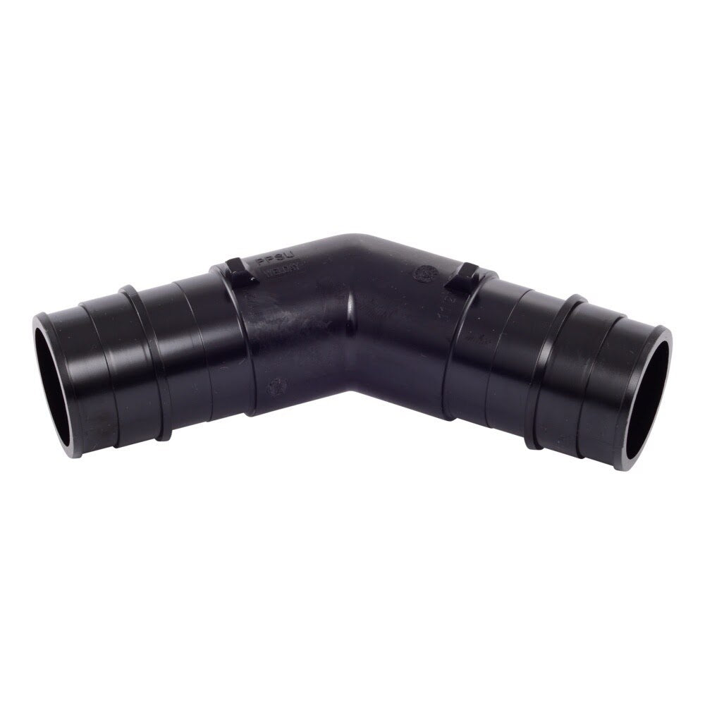 SharkBite UA0541 1-1/2 in. x 1-1/2 in. Poly Expansion 45 Degree Elbow for PEX-A and PE-RT Pipe