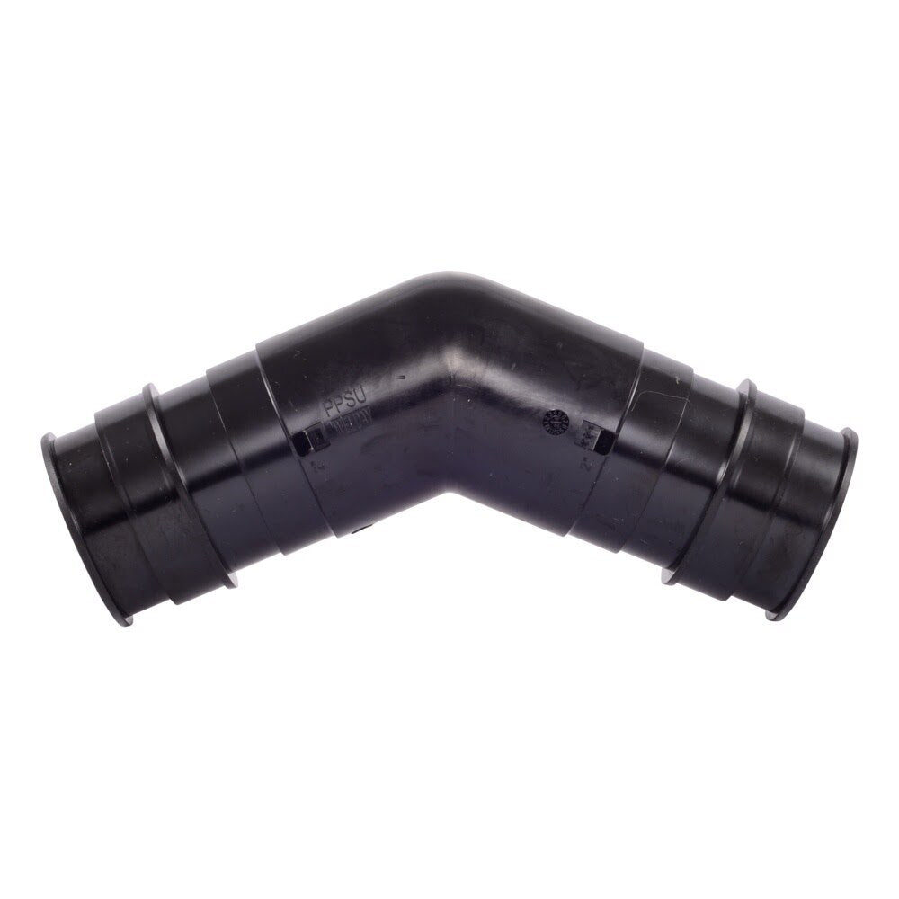 SharkBite UA0554 2 in. x 2 in. Poly Expansion 45 Degree Elbow Fitting for PEX-A and PE-RT Pipe - 2