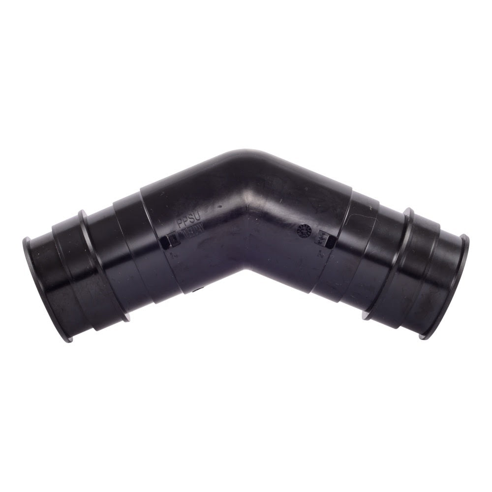 SharkBite UA0554 2 in. x 2 in. Poly Expansion 45 Degree Elbow Fitting for PEX-A and PE-RT Pipe - 2