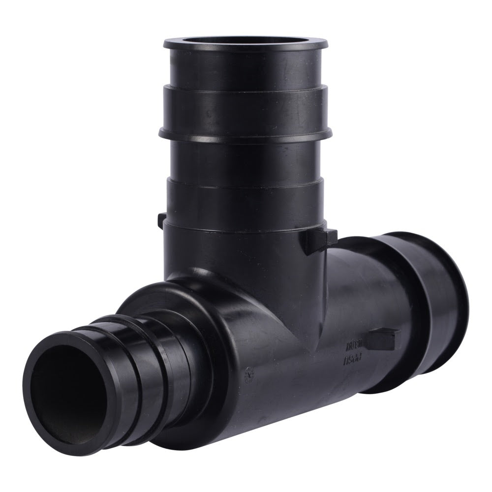 SharkBite UA08544154 2 in. x 1-1/2 in. x 2 in. Poly Expansion Reducing Tee for PEX-A and PE-RT Pipe