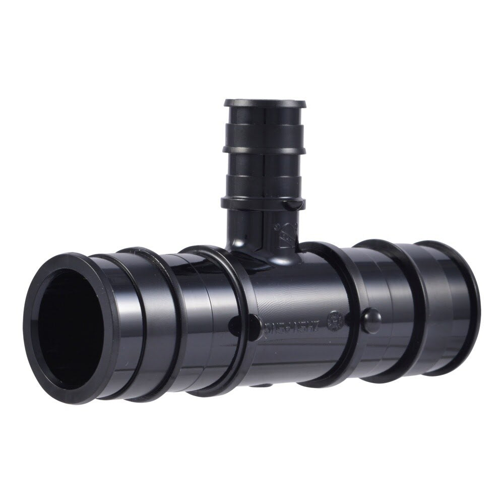 SharkBite UA415 1 in. x 1 in. x 1/2 in. Poly Expansion Reducing Tee for PEX-A Pipe