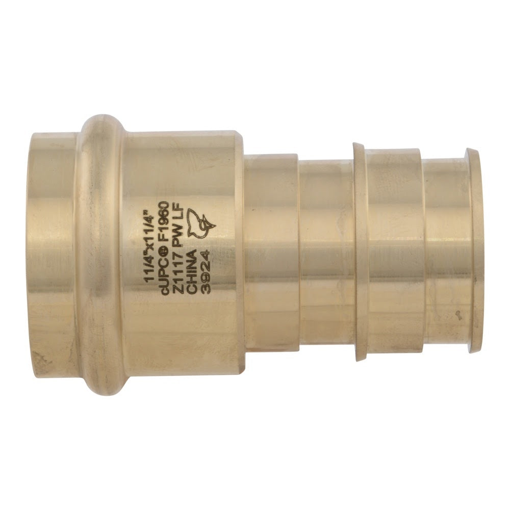 SharkBite UAB735LF 1-1/4 in. x 1-1/4 in. Brass Expansion to Copper Press Adapter - 3