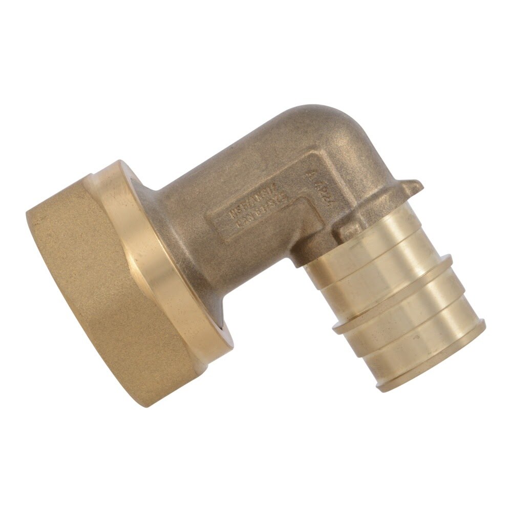 SharkBite UABWML22 3/4 in x 1 in NPSM Brass Expansion Elbow Water Meter Adapter - 3