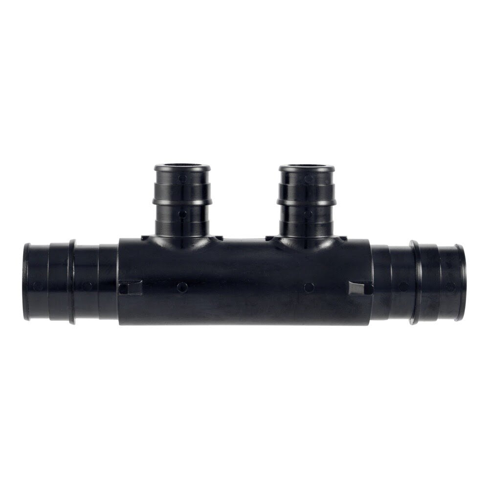 SharkBite UAMPT2OW 3/4 in. x 3/4 in. Poly Expansion Multi-port Tee with Two 1/2 in. Outlets Open - 3