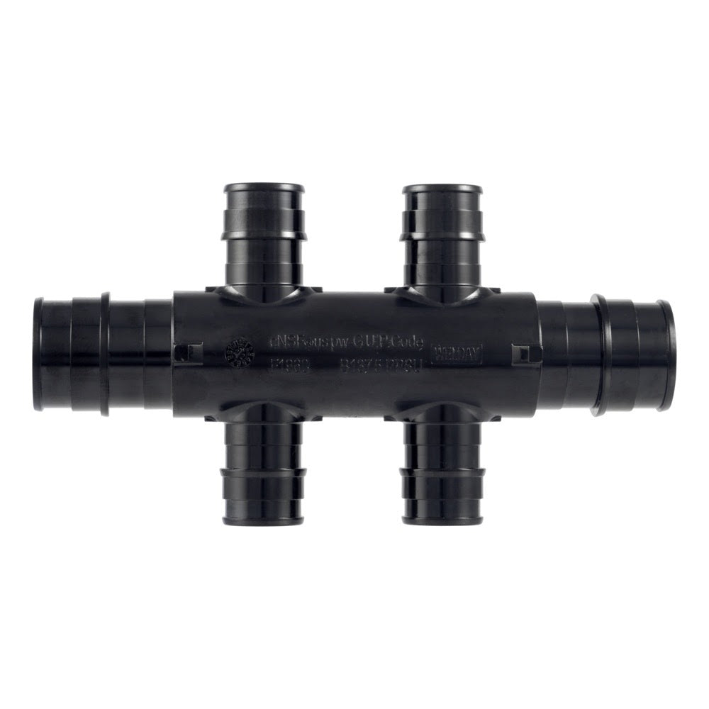 SharkBite UAMPT4OHW 3/4 in. PEX-A Multi-Port Tee with Four 1/2 in. Open Opposing Outlets - 3