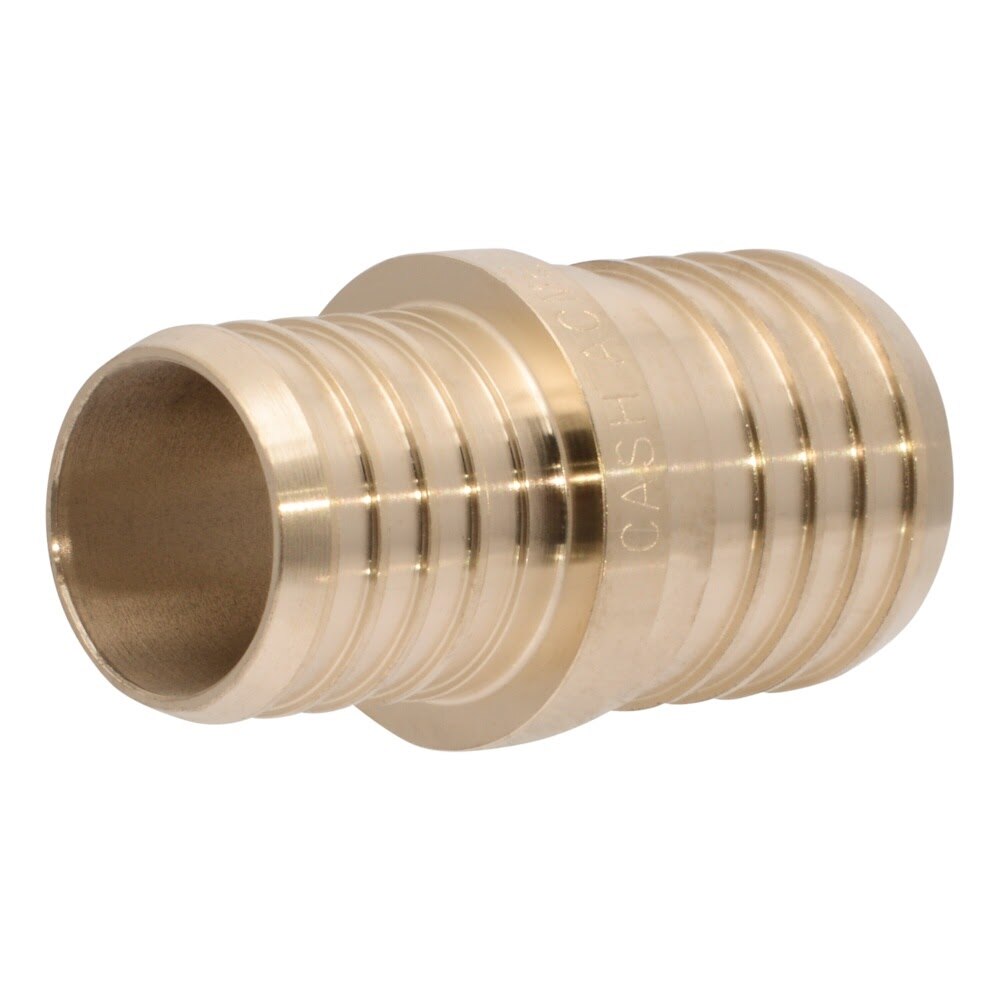 SharkBite UC013522 1-1/4 in. x 3/4 in. Brass Barb Reducing Coupling for PEX and PE-RT Pipe