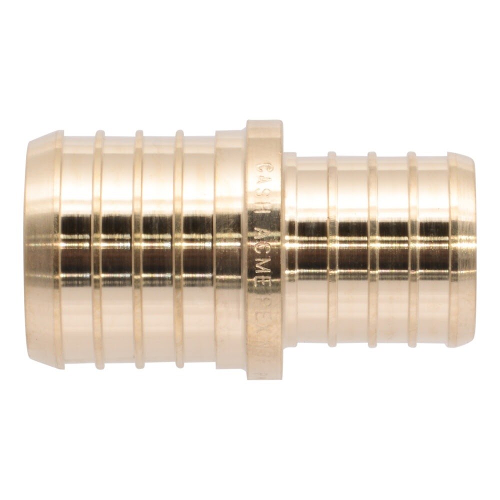 SharkBite UC013528 1-1/4 in. x 1 in. Brass Barb Reducing Coupling for PEX and PE-RT Pipe - 2