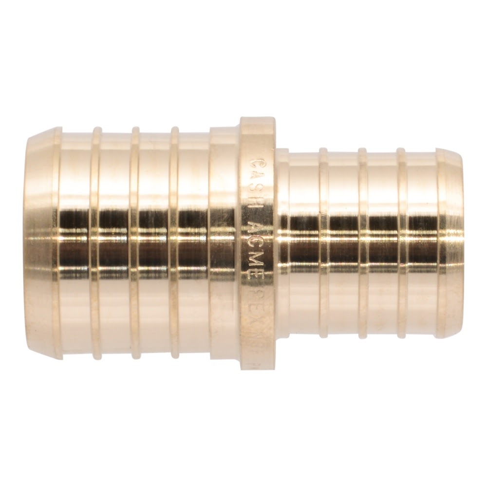 SharkBite UC013528 1-1/4 in. x 1 in. Brass Barb Reducing Coupling for PEX and PE-RT Pipe - 2