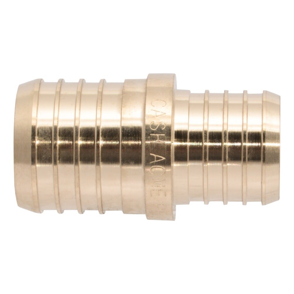 SharkBite UC014135 1-1/2 in x 1-1/4 in Brass Barb Reducing Coupling for PEX and PE-RT Pipe - 2