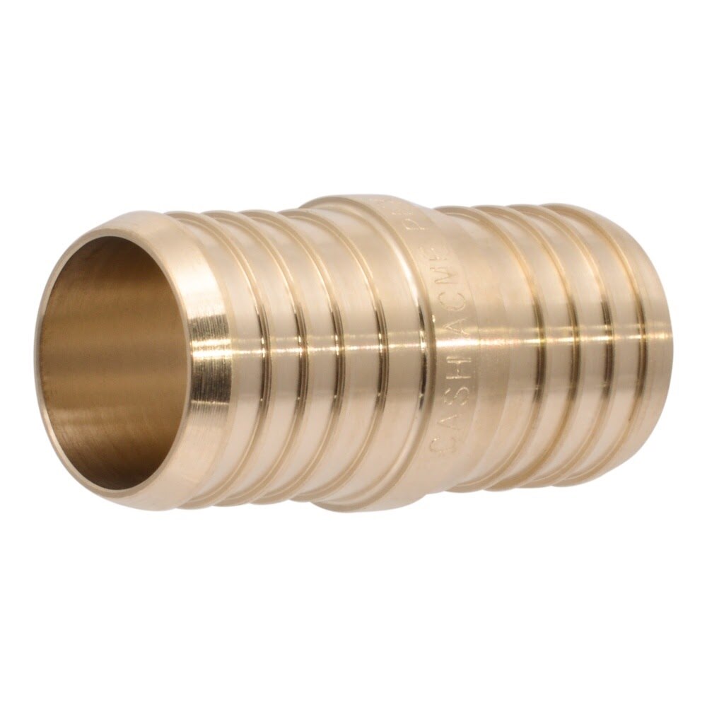 SharkBite UC0141 1-1/2 in. x 1-1/2 in. Lead-Free Brass Barb Coupling for PEX and PE-RT Pipe