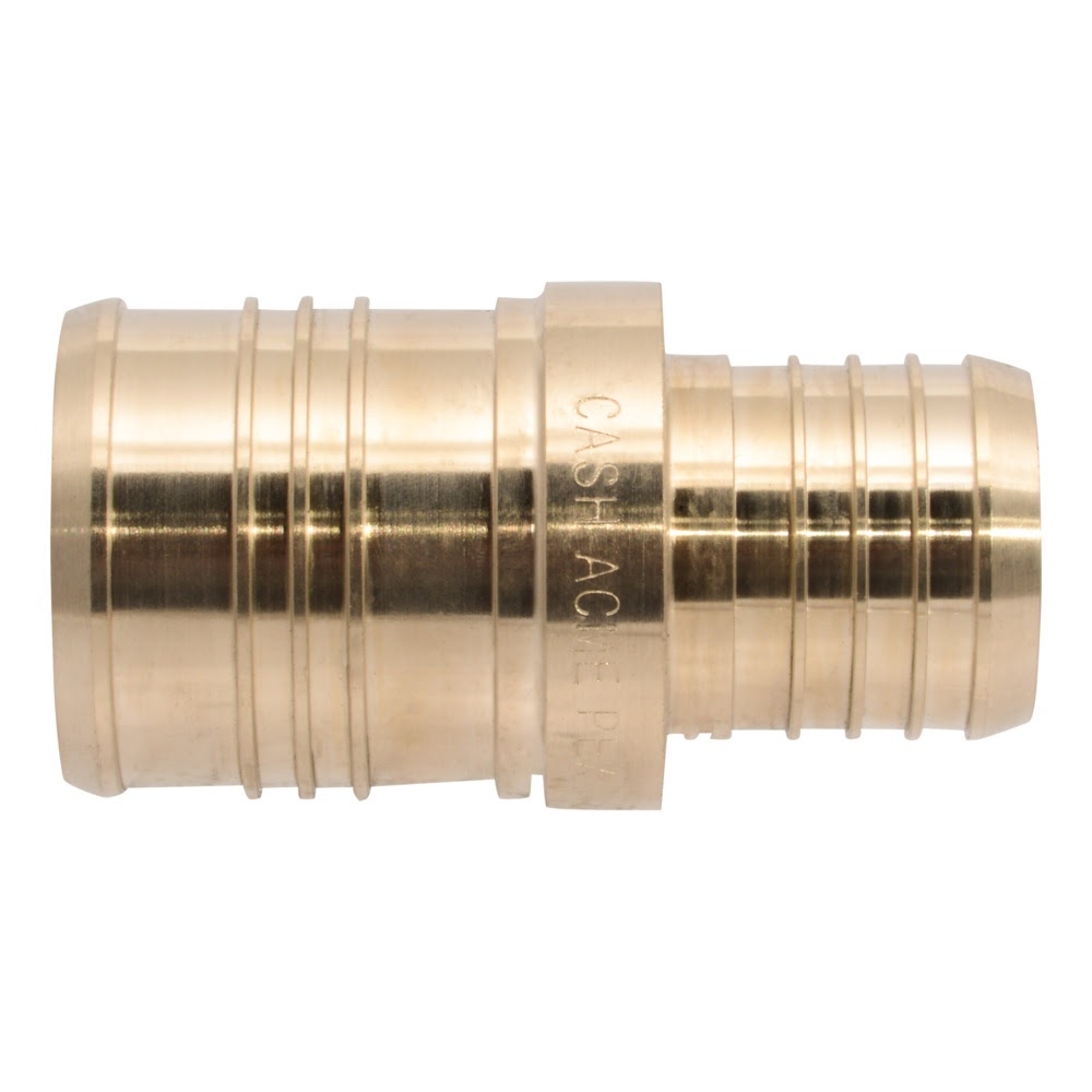SharkBite UC015441 2 in. x 1-1/2 in. Lead-Free DZR Brass Barb Reducing Coupling for PEX and PE-RT - 2