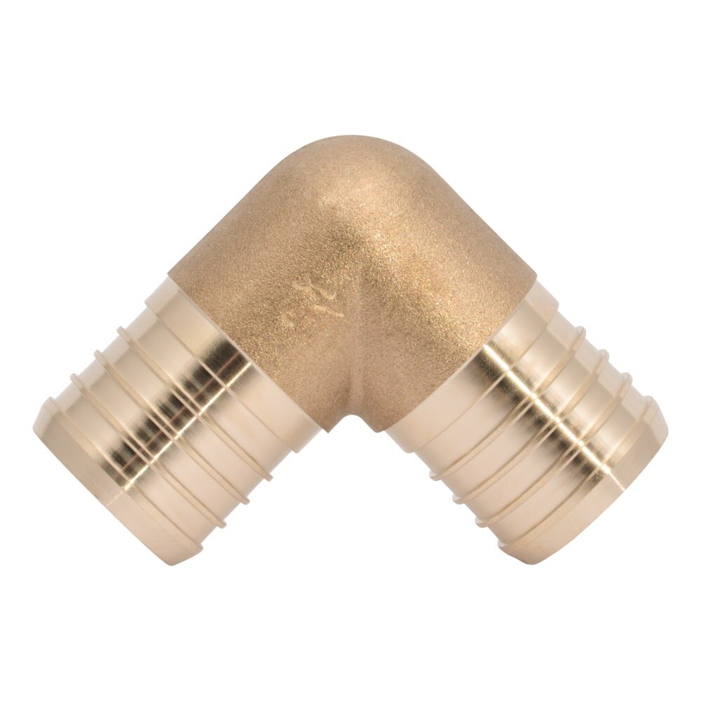 SharkBite UC0241 1-1/2 in. x 1-1/2 in. Lead-Free Brass 90 Degree PEX Barb Elbow - 2