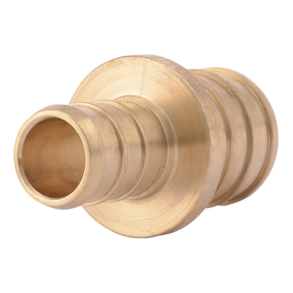 SharkBite UC058LF 1/2 in. x 3/4 in. Brass Barb Reducing Coupling for PEX Pipe