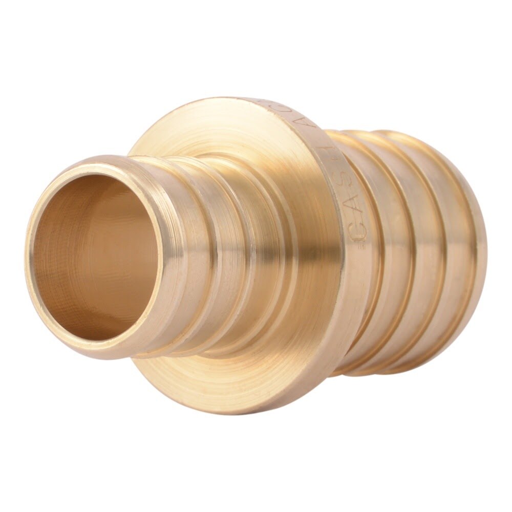 SharkBite UC060LF 3/4 in. x 1 in. Brass Barb Reducing Coupling for PEX and PE-RT Pipe