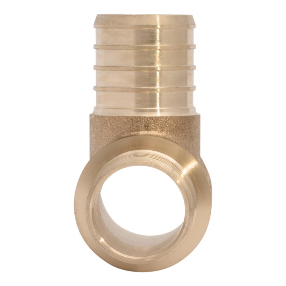 SharkBite UC08352828 1-1/4 in x 1 in x 1 in Brass Barb Reducing Tee for PEX Plumbing - 3