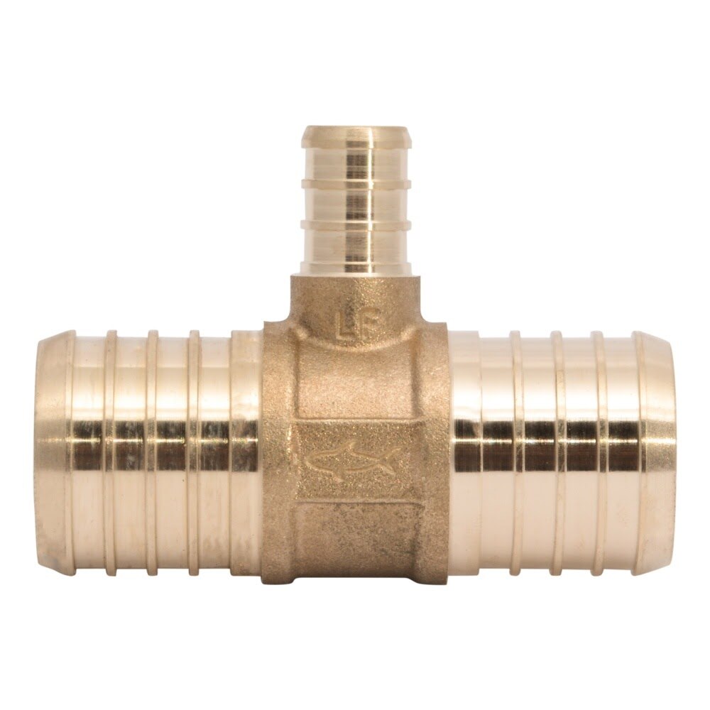 SharkBite UC08353516 1-1/4 in x 1-1/4 in x 1/2 in Lead Free Brass PEX Barb Reducing Tee - 2