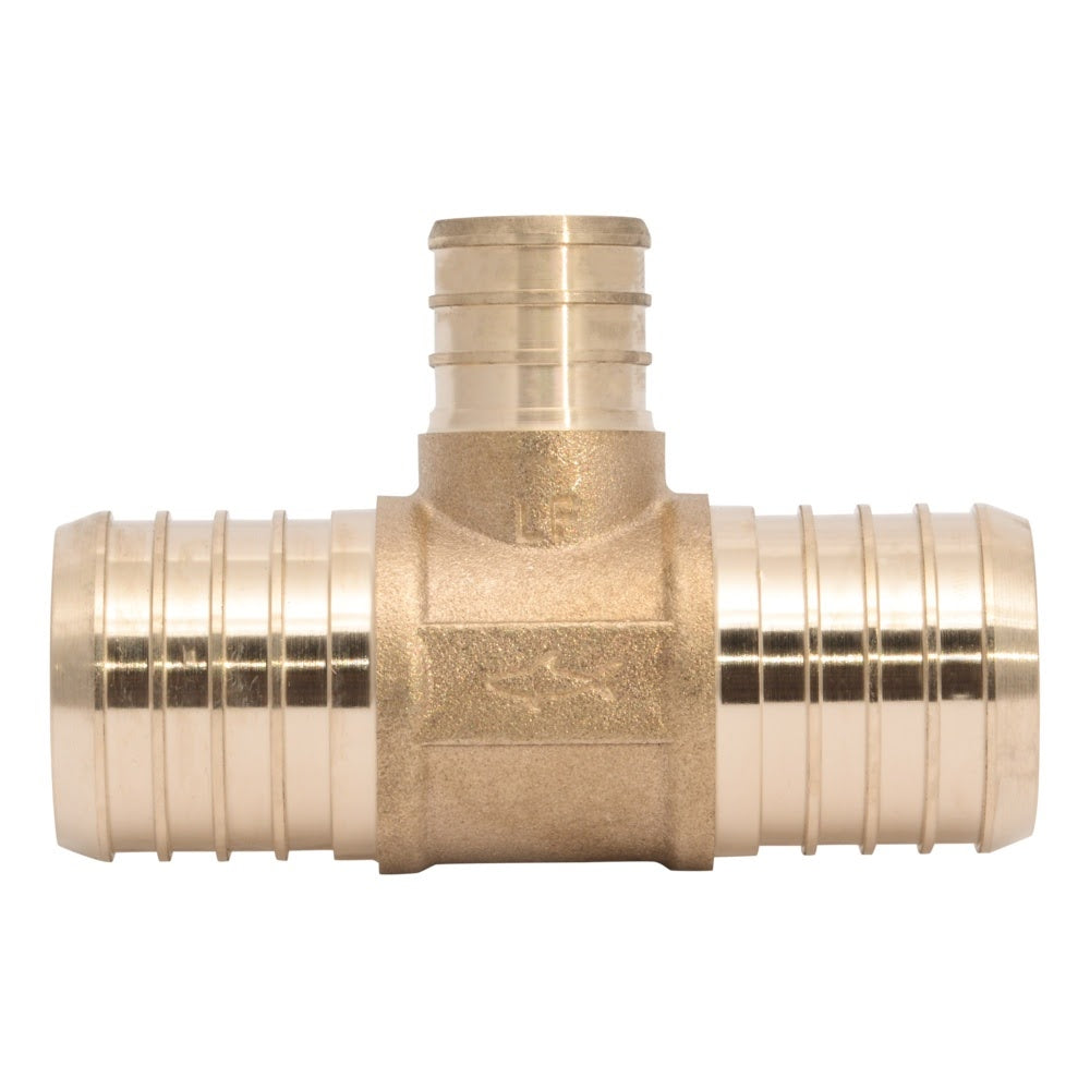 SharkBite UC08353522 1-1/4 in. x 1-1/4 in. x 3/4 in. PEX Brass Barb Reducing Tee - 2