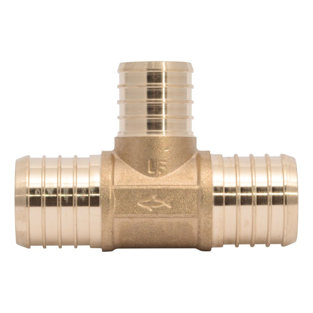 SharkBite UC08353528 1-1/4 in x 1-1/4 in x 1 in Brass PEX Crimp Reducing Tee for Potable Water - 2
