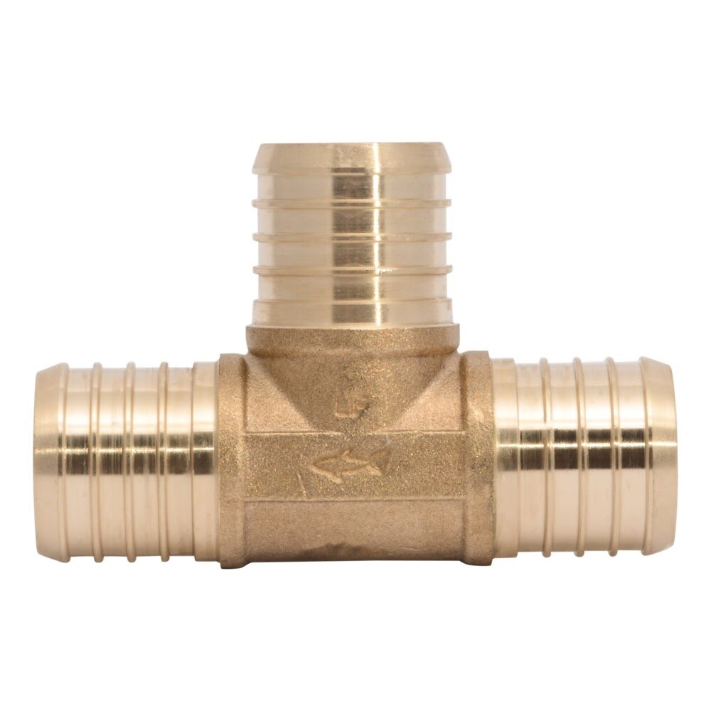 SharkBite UC0835 1-1/4 in Brass Barb Equal Tee for PEX and PE-RT Pipe - 2