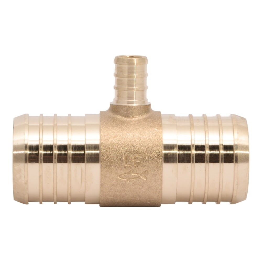 SharkBite UC08414116 1-1/2 in x 1-1/2 in x 1/2 in Brass PEX Barb Reducing Tee - 2