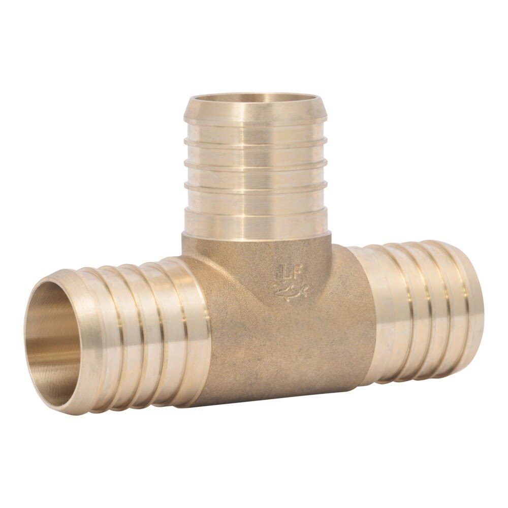 SharkBite UC0841 1-1/2 in x 1-1/2 in x 1-1/2 in Brass PEX Crimp Equal Tee Fitting
