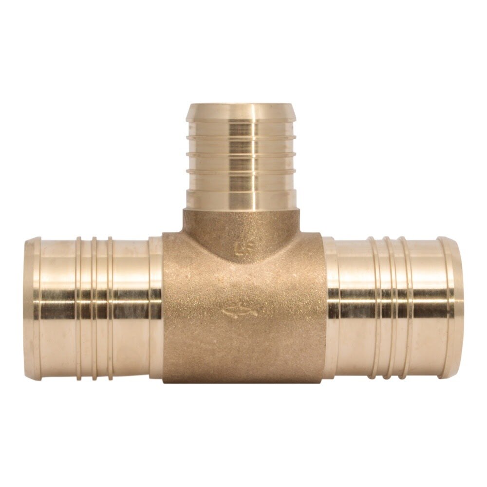 SharkBite UC08545441 2 in. x 2 in. x 1-1/2 in. Brass PEX Barb Reducing Tee - 2