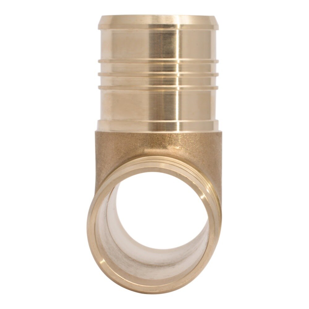 SharkBite UC0854 2 in x 2 in x 2 in Brass Barb Tee for PEX and PE RT Pipe - 3