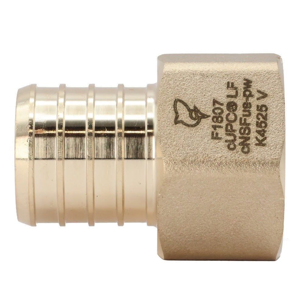 SharkBite UC093LFA 1 in. PEX Barb x 3/4 in. FNPT Lead Free Brass Female Adapter - 3