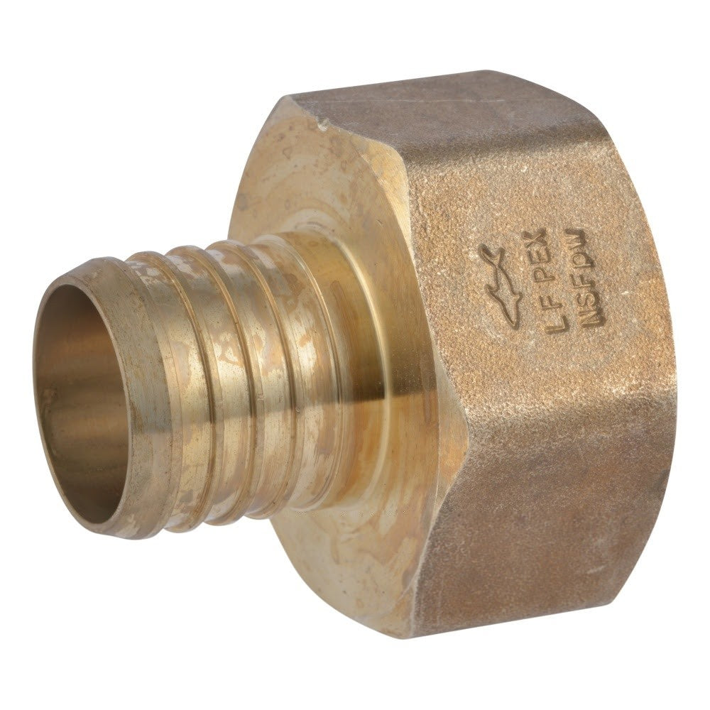 SharkBite UC114140F 1-1/2 in. x 1-1/2 in. Brass Barb Adapter with Female NPT for PEX