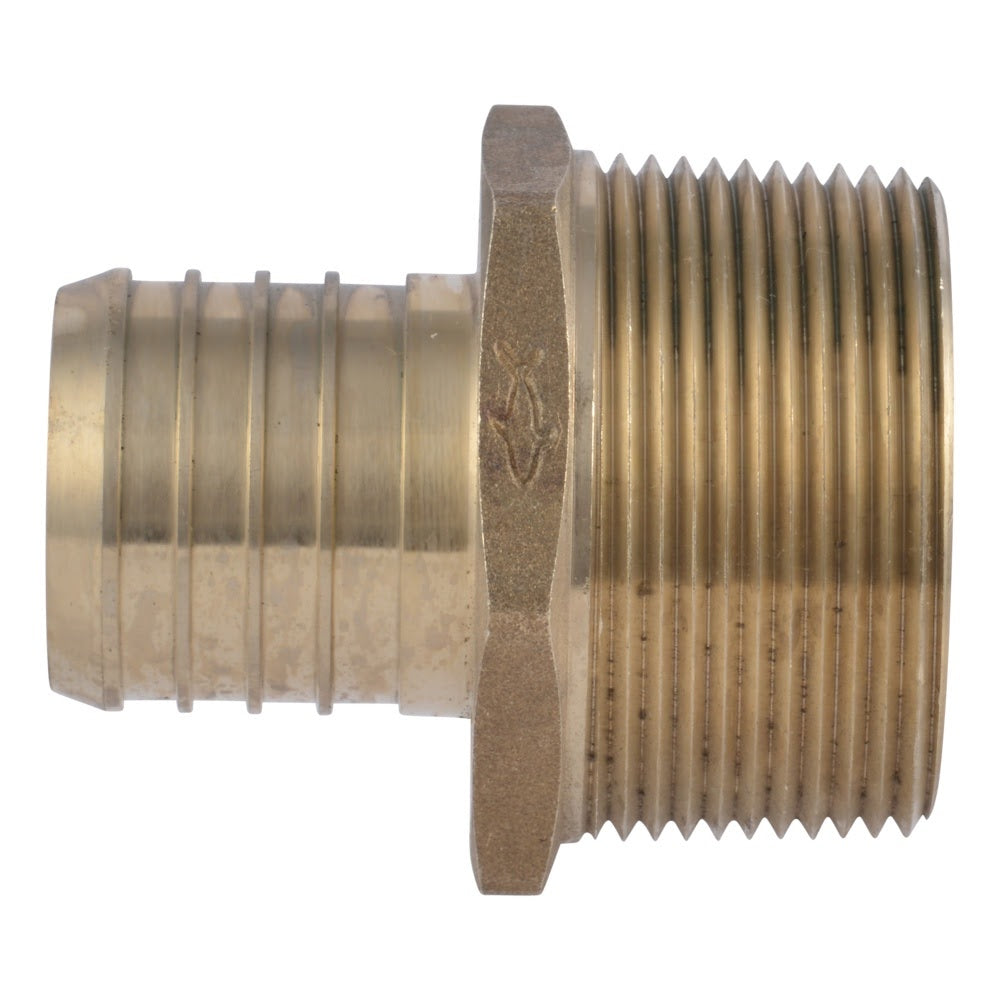 SharkBite UC114140M 1-1/2 in x 1-1/2 in Brass Barb Adapter Male NPT - 2