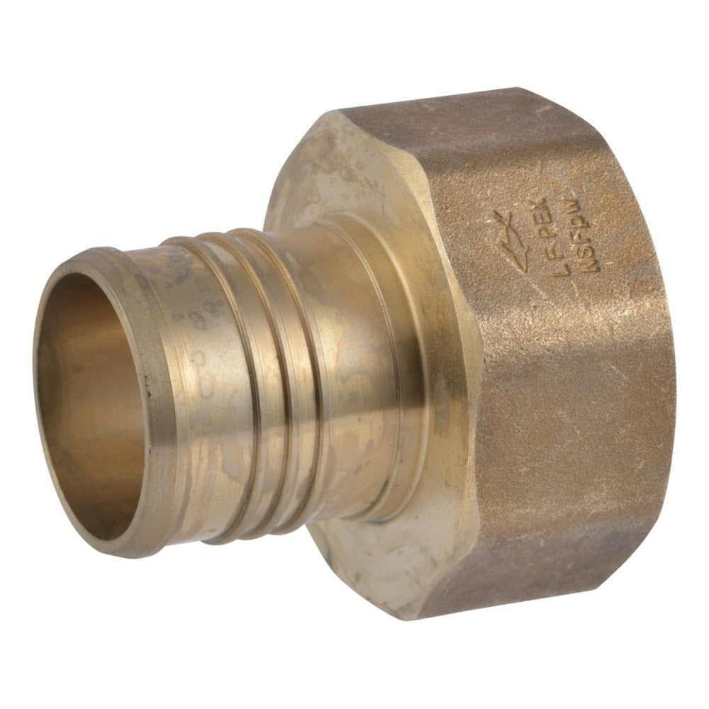 SharkBite UC115450F 2 in x 2 in FNPT Brass Barb Adapter for PEX Pipe
