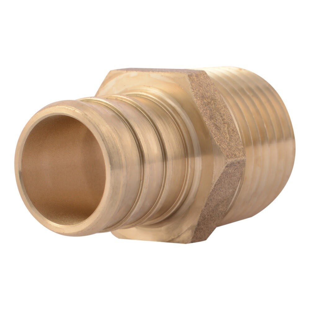 SharkBite UC138LF 3/4 in x 1/2 in Brass Barb Adapter with Male NPT Threads