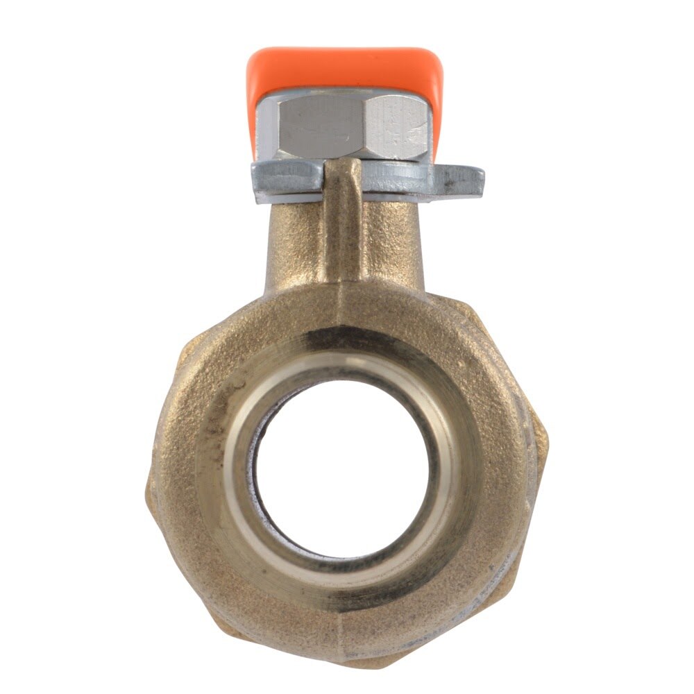 SharkBite UC22186 3/4 in Crimp x 3/4 in FNPT Quarter-Turn Lead-Free Brass Ball Valve - 3