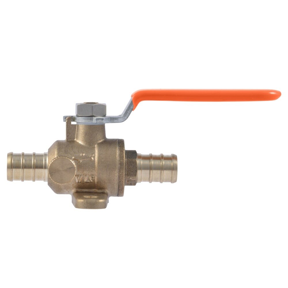 SharkBite UC24615 1/2 in x 1/2 in Brass Quarter-Turn PEX Ball Valve with Drain and Mounting Bracket - 2